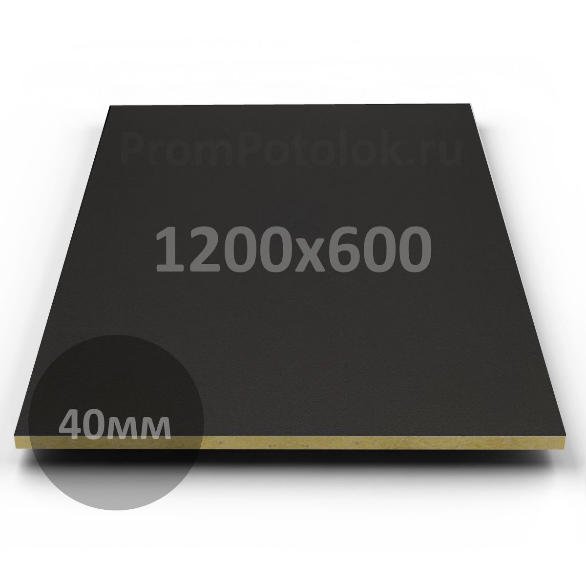 Панель Akustiline Ampir черная 1200x600x40